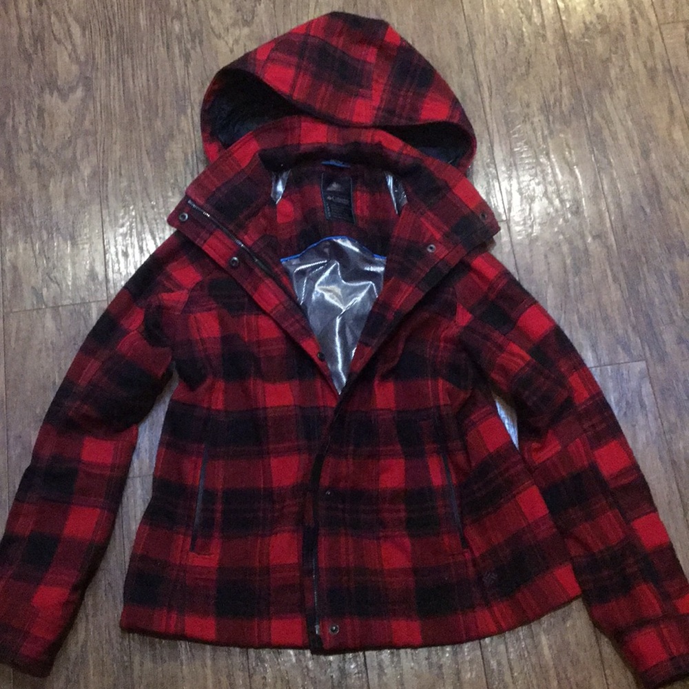 Columbia women’s flannel Omni heat jacket